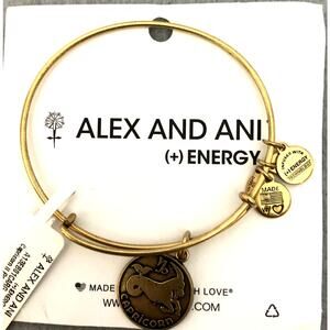 Alex and Ani Capricorn Gold Tone Expandable Charm Bracelet - NEW